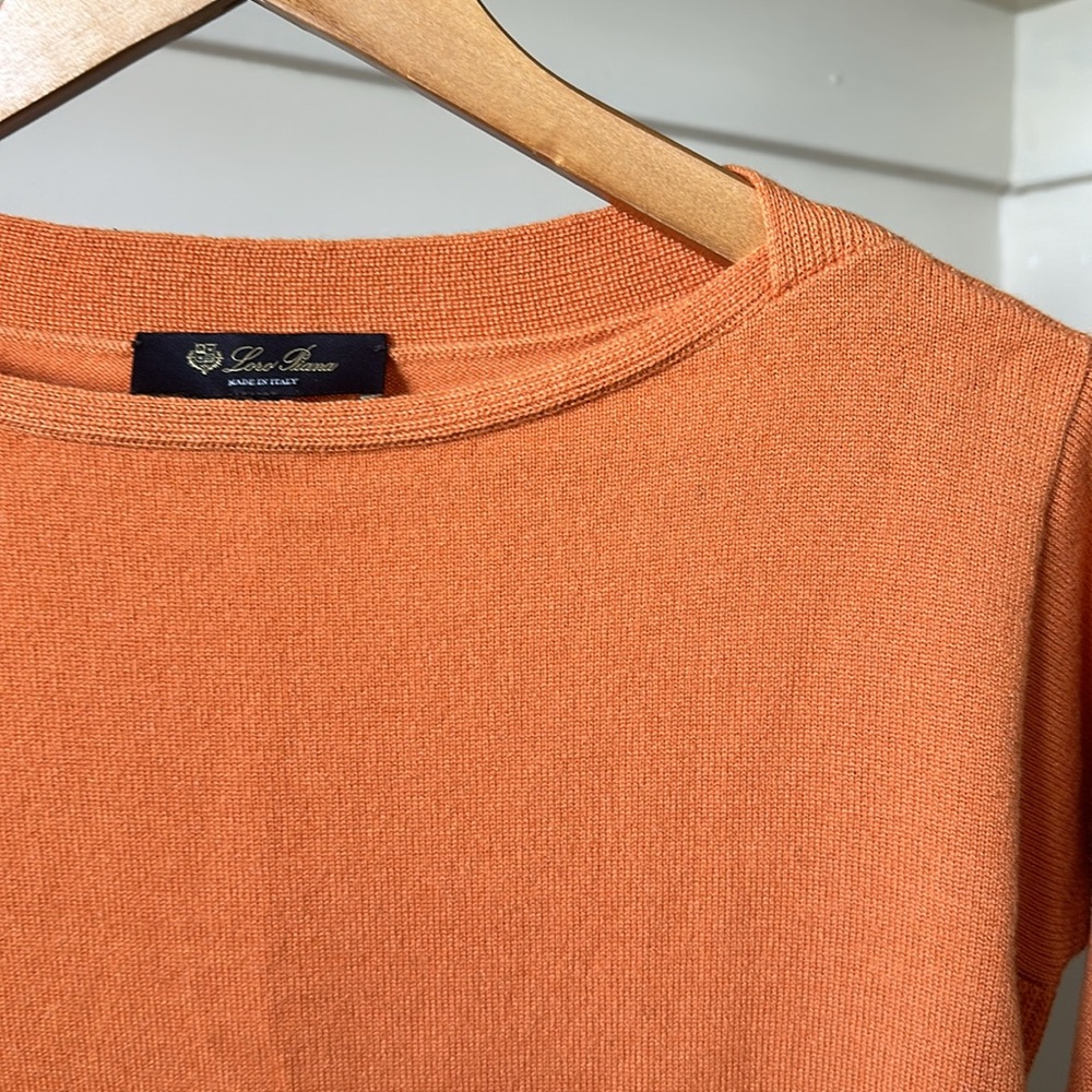 New Loro Piana 100% cashmere boatneck bateau colorblock knit pullover sweater - Picture 6 of 16